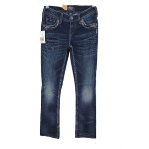 Silver Aiko Jeans Womens Blue Denim Pants‎ Bootcut Legs Mid Rise Size W25 NWT